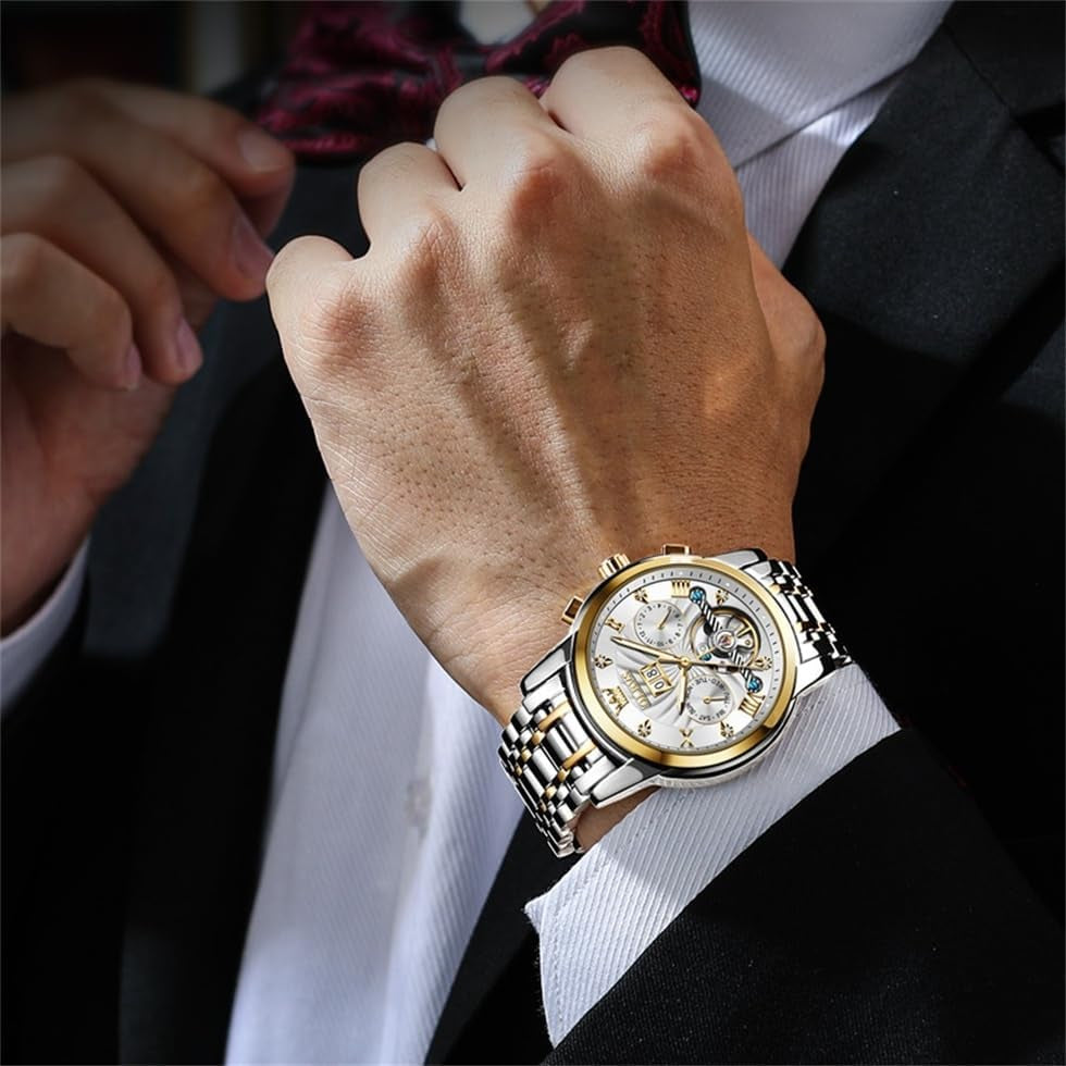 Automatic Men Watch Luxury Diamond Wristwatch 