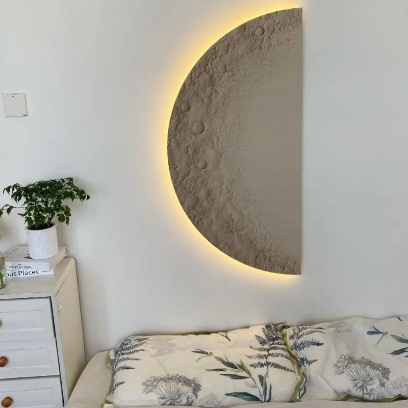 Remote Control Dimming Wall Painting Lamp Creative LED Moon Painting Lights