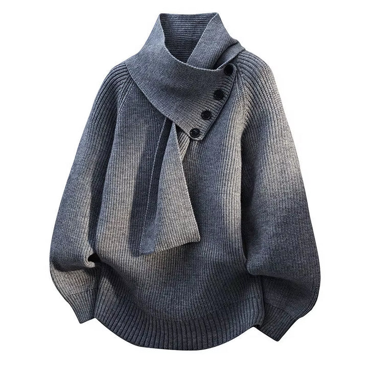 New Mens Fashion Scarf Design Sweater 