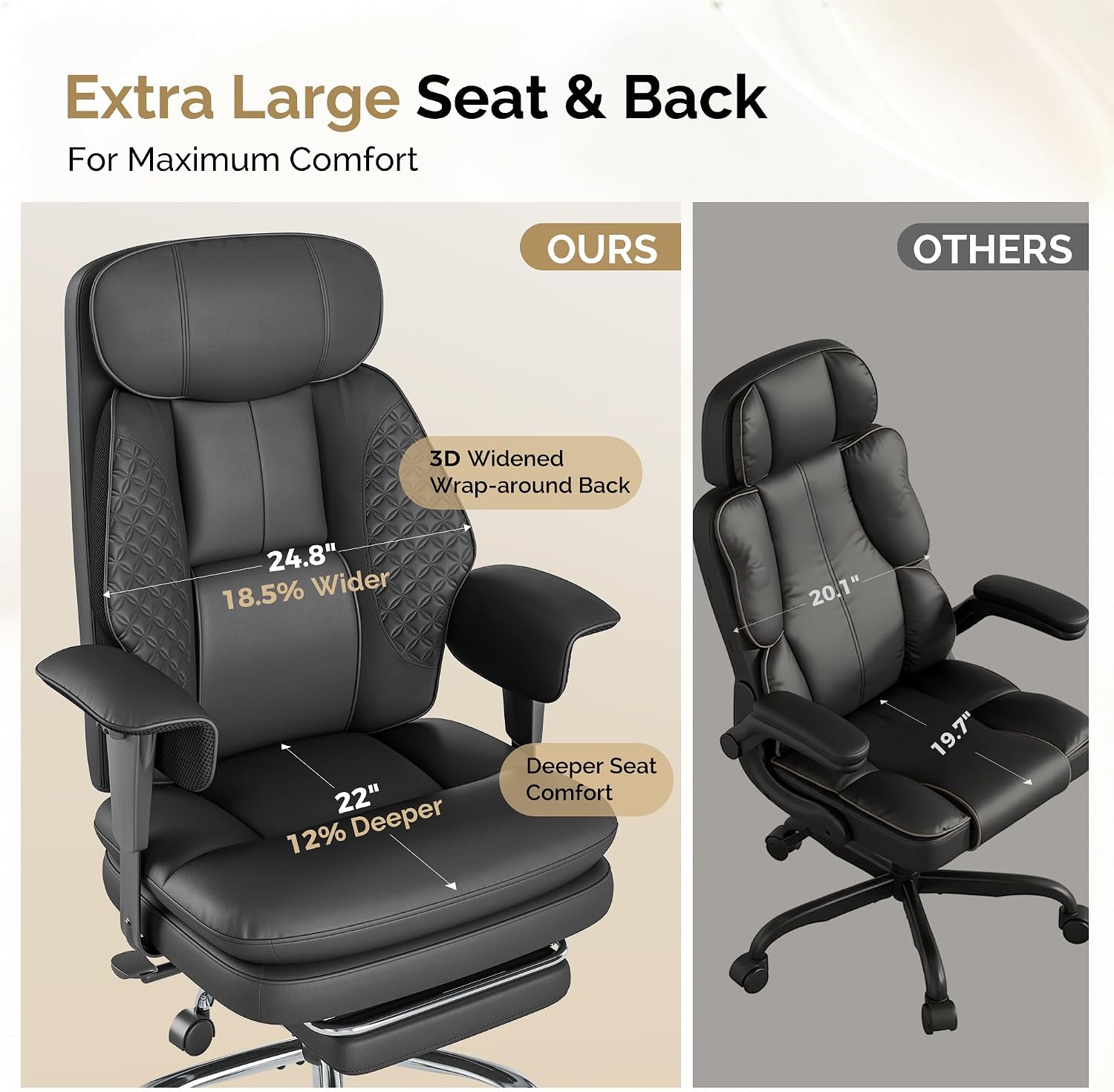 Premium High Back Leather Executive Office Gaming Chair