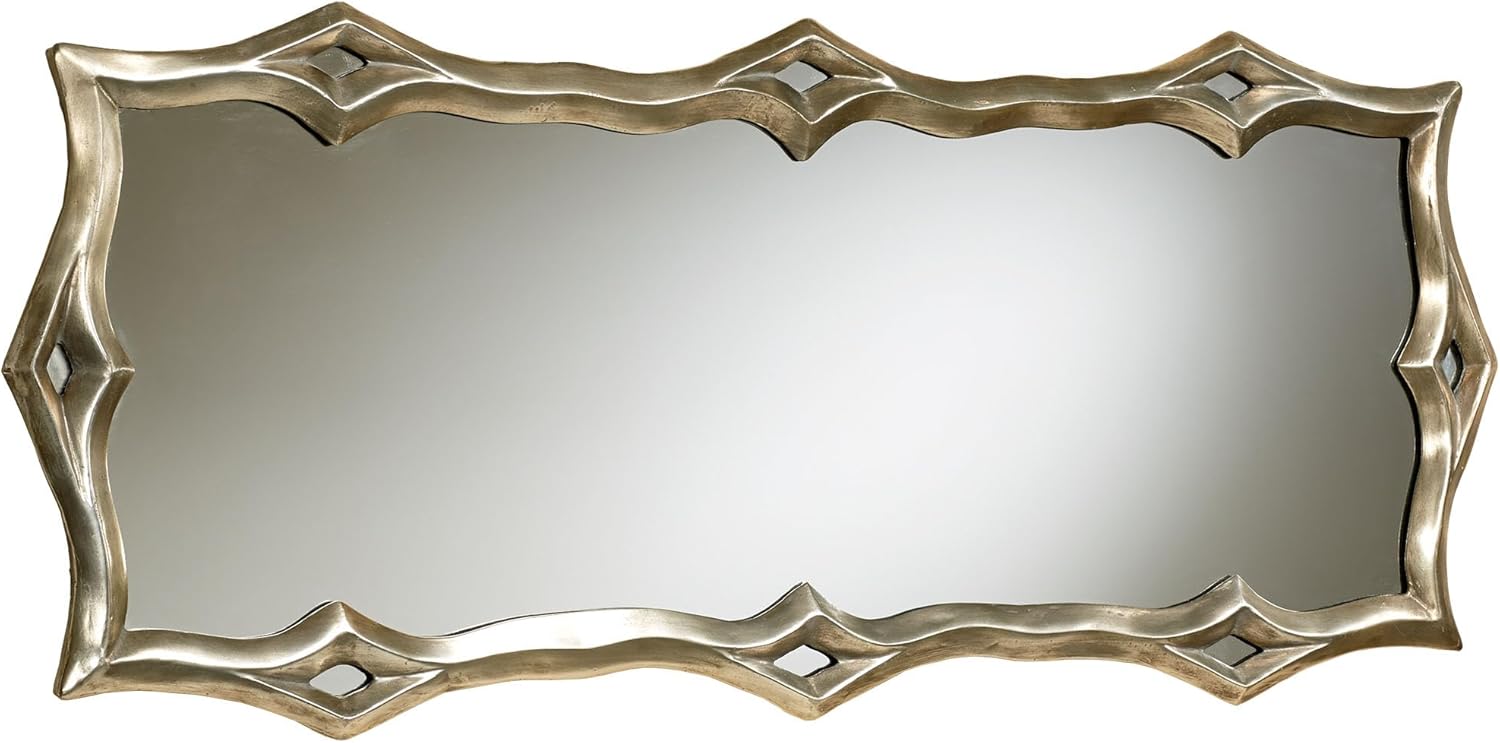 Metallic Gold Acanthus Leaf Scrollwork Wall Mirror – Traditional Ornate Frame