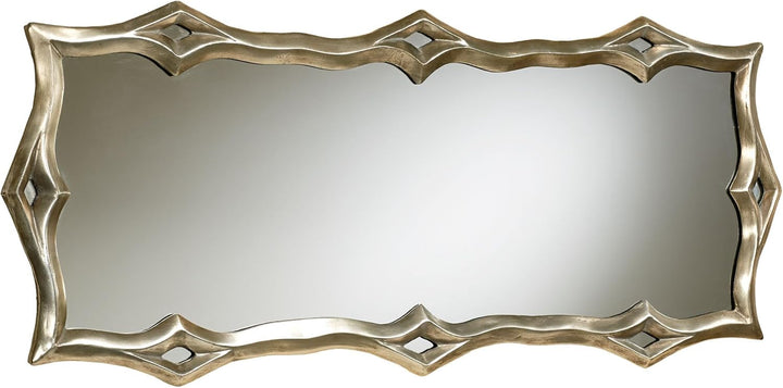 Metallic Gold Acanthus Leaf Scrollwork Wall Mirror – Traditional Ornate Frame