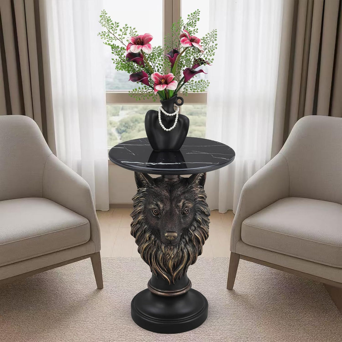 Luxury Home Accent for Living Room, Bedroom & Entryway -  Sculpture Furniture