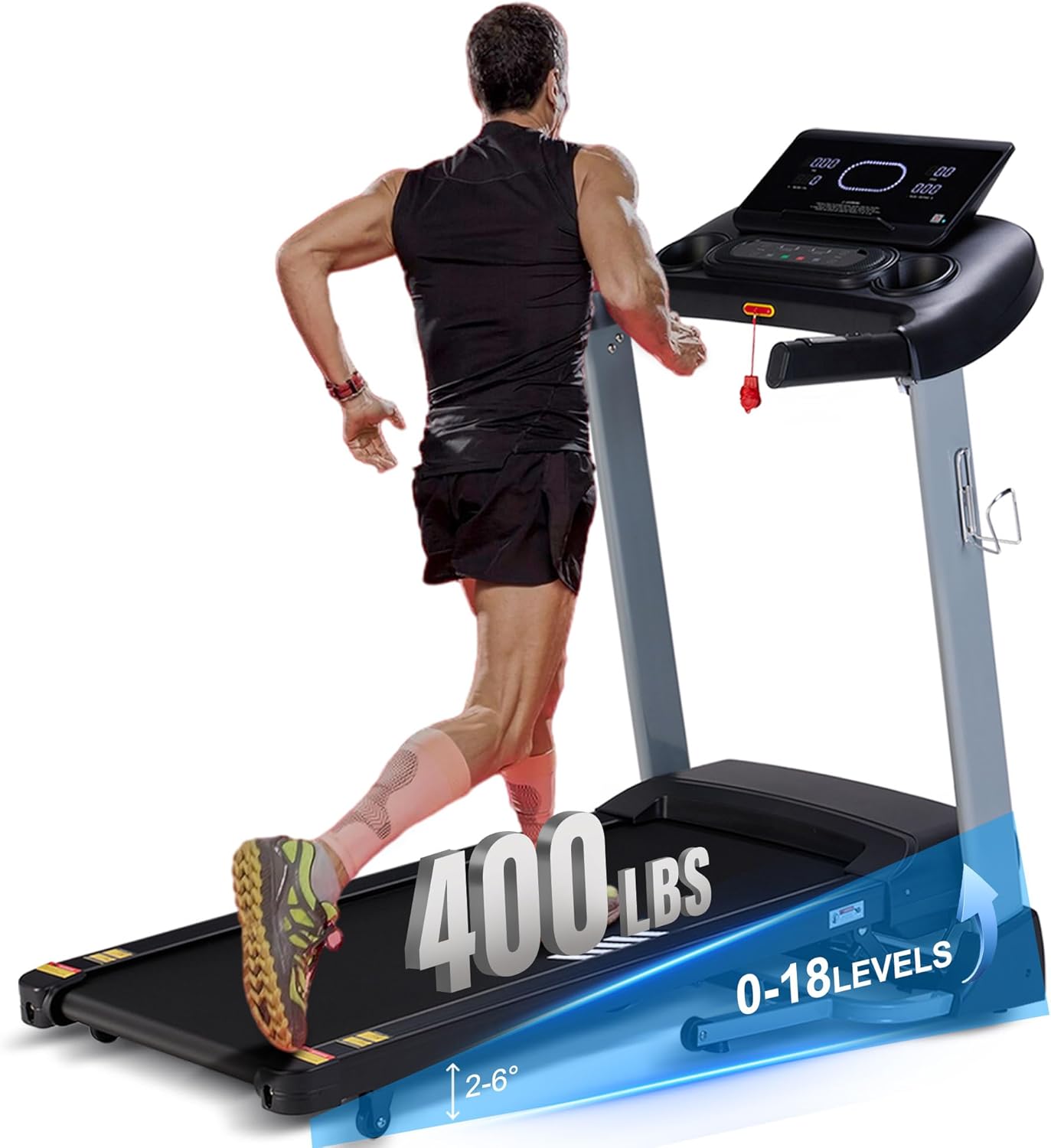 New Premium Treadmill Heavy Duty Wide Belt, App Bluetooth Enable