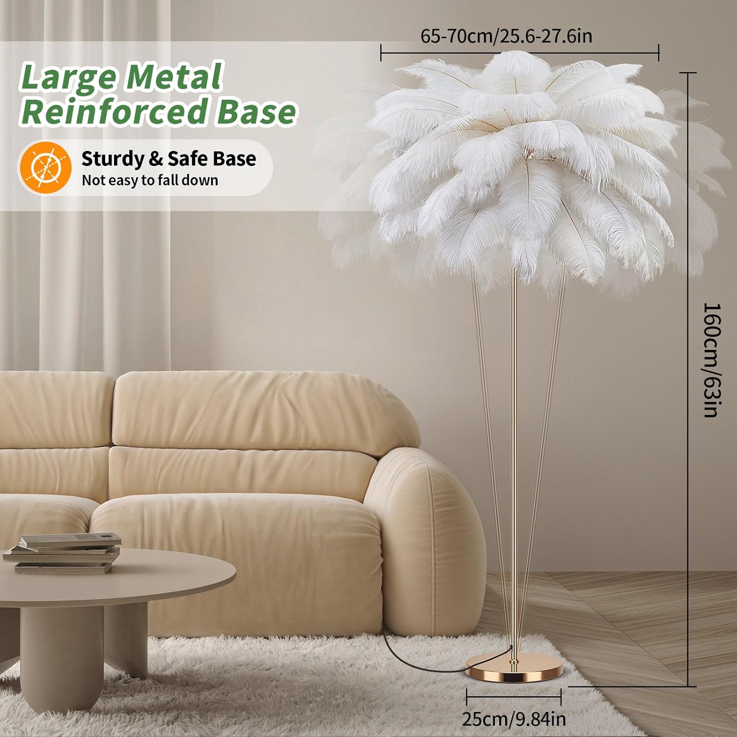 Modern Design Feather Lamp for Home Interior Living Room