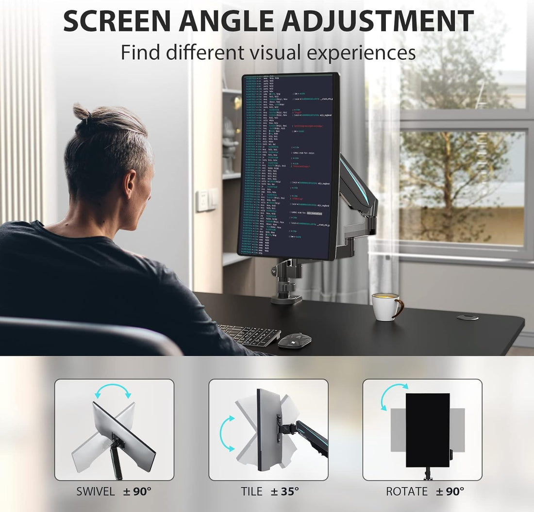 New Adjustable Spring Monitor Desk Mount – 13–32” LCD Screen Arm