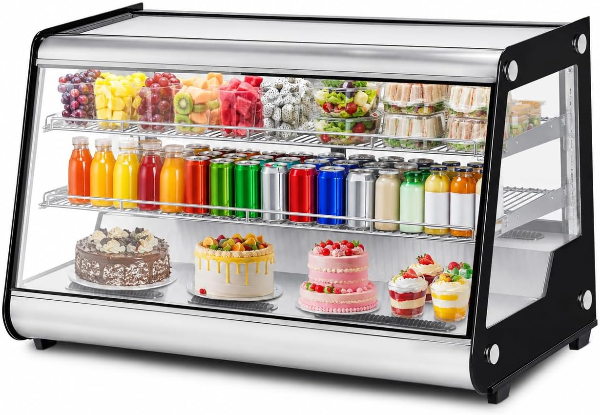 Commercial Glass Door Refrigerator Countertop Display Fridge
