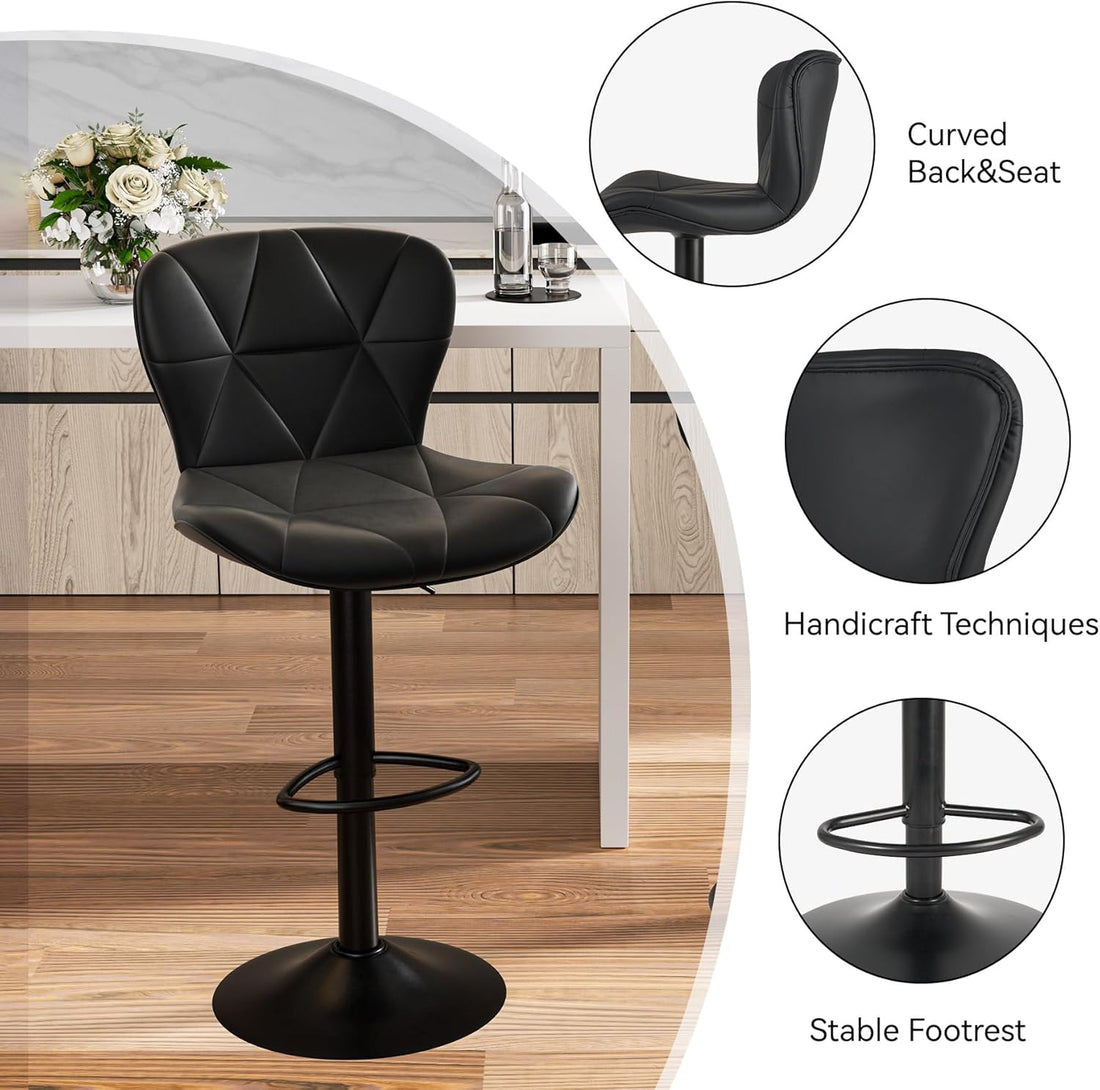 Modern Bar Stools Set of 2, Adjustable for Kitchen , Bar Home interior