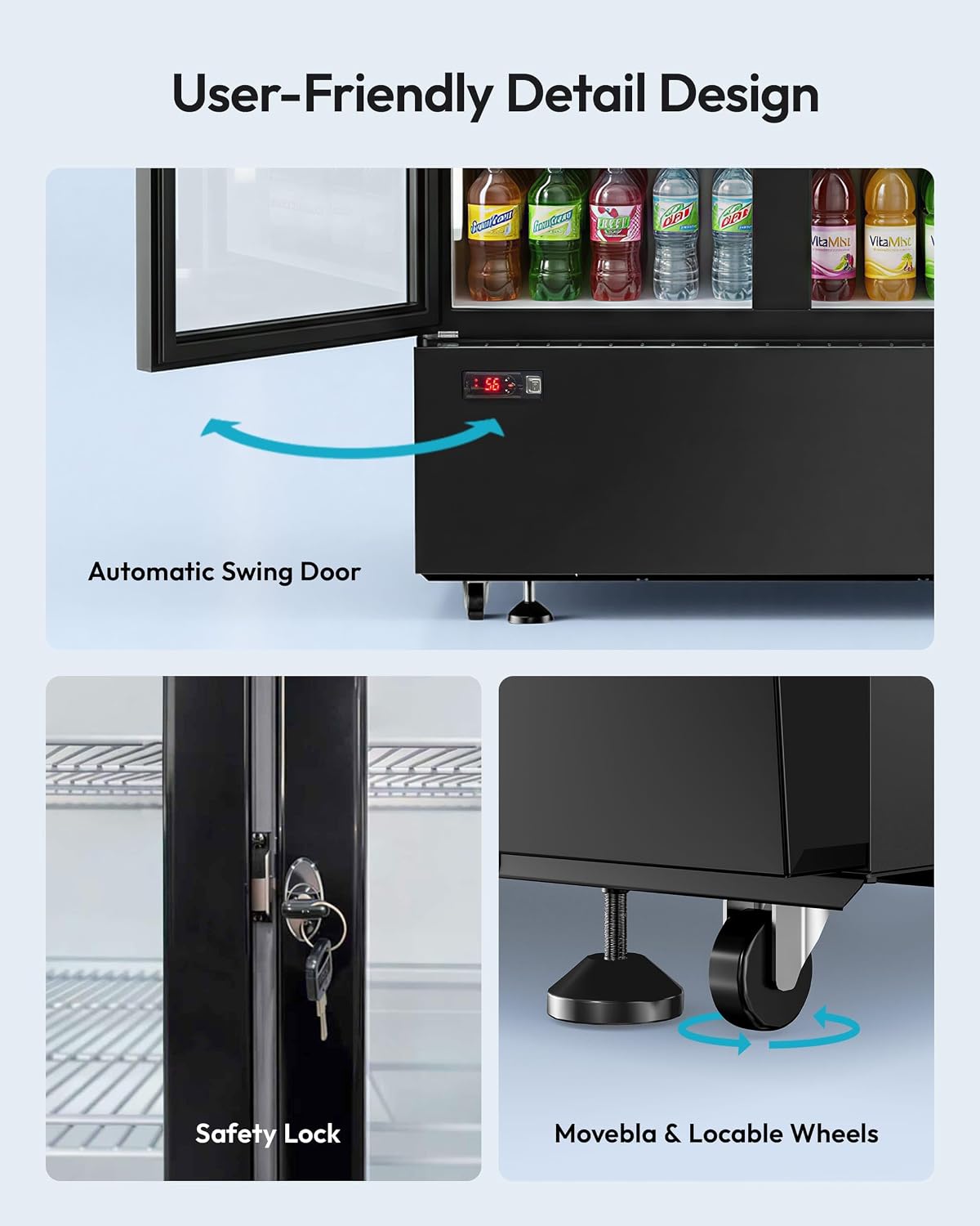 New Commercial Beverage Refrigerator – with LED Lighting & Digital Temperature Control