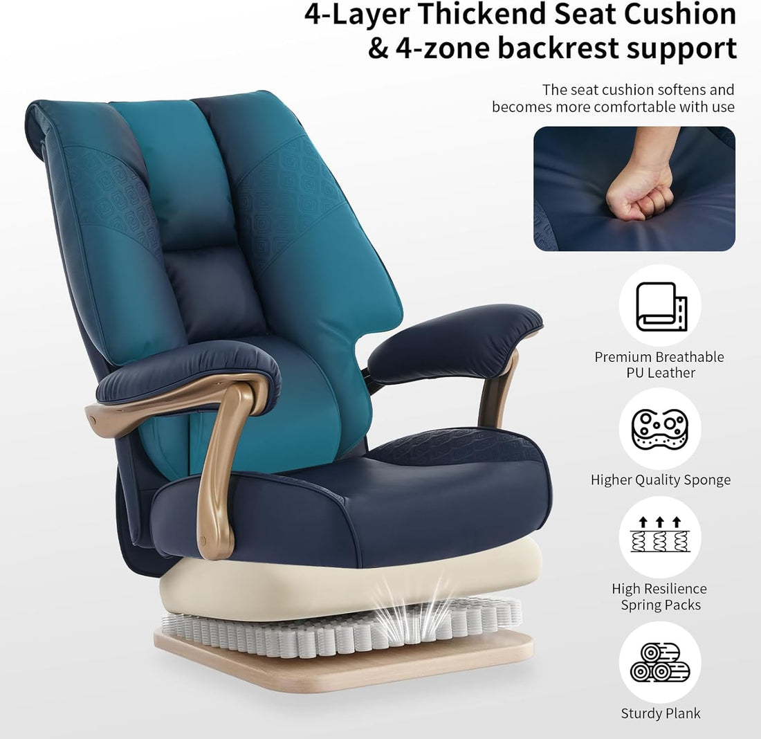 Executive Office Chair with Footrest, 400 lbs Capacity Ergonomic High-Back Desk Gaming Chair