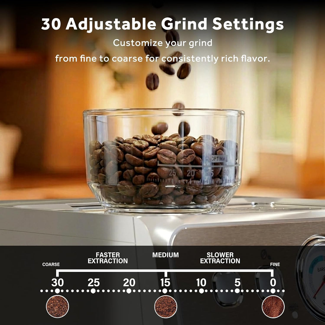 New Espresso Machine with Grinder – 20 Bar Espresso Maker with Milk Frothier