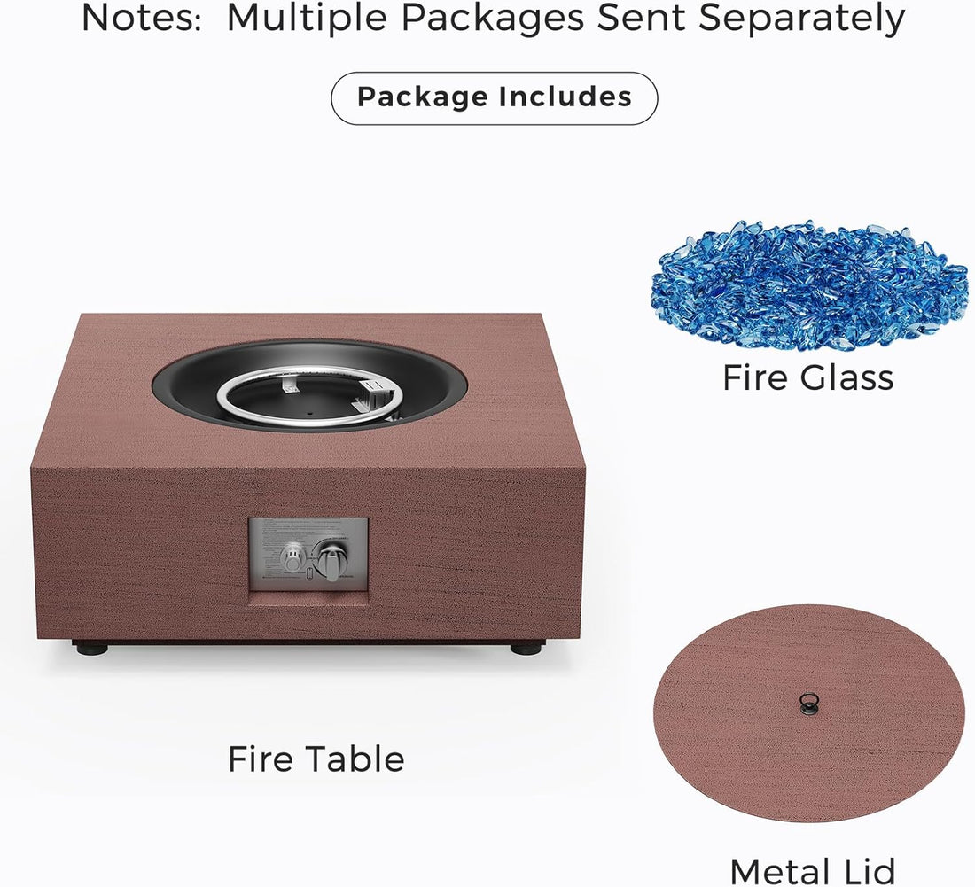 New Smart 28-Inch Fire Pit Table – Propane Gas Fire Pit (40,000 BTU)