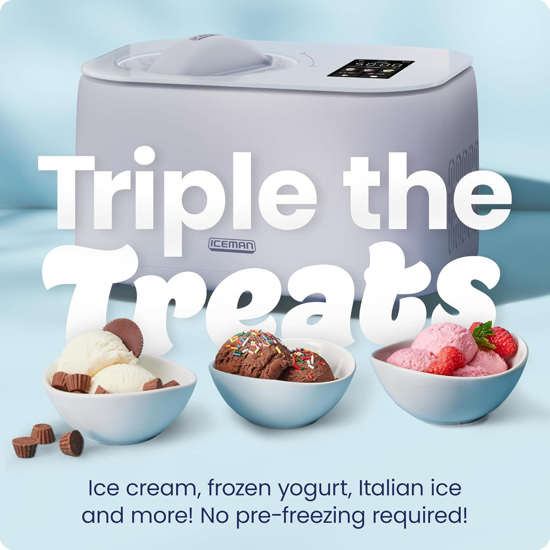 New Smart Trio Ice Cream Maker with Built-In Compressor – No Pre-Freezing