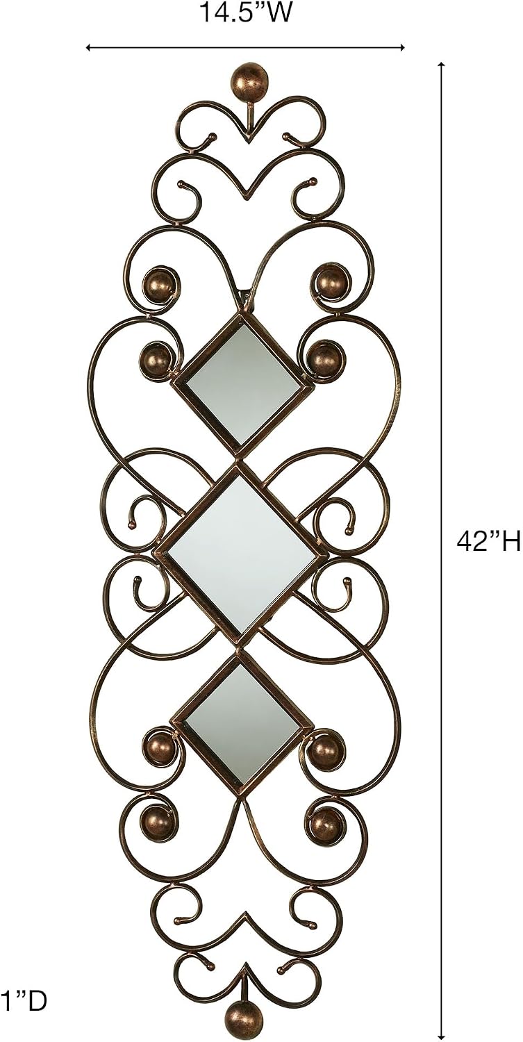 Metallic Gold Acanthus Leaf Scrollwork Wall Mirror – Traditional Ornate Frame