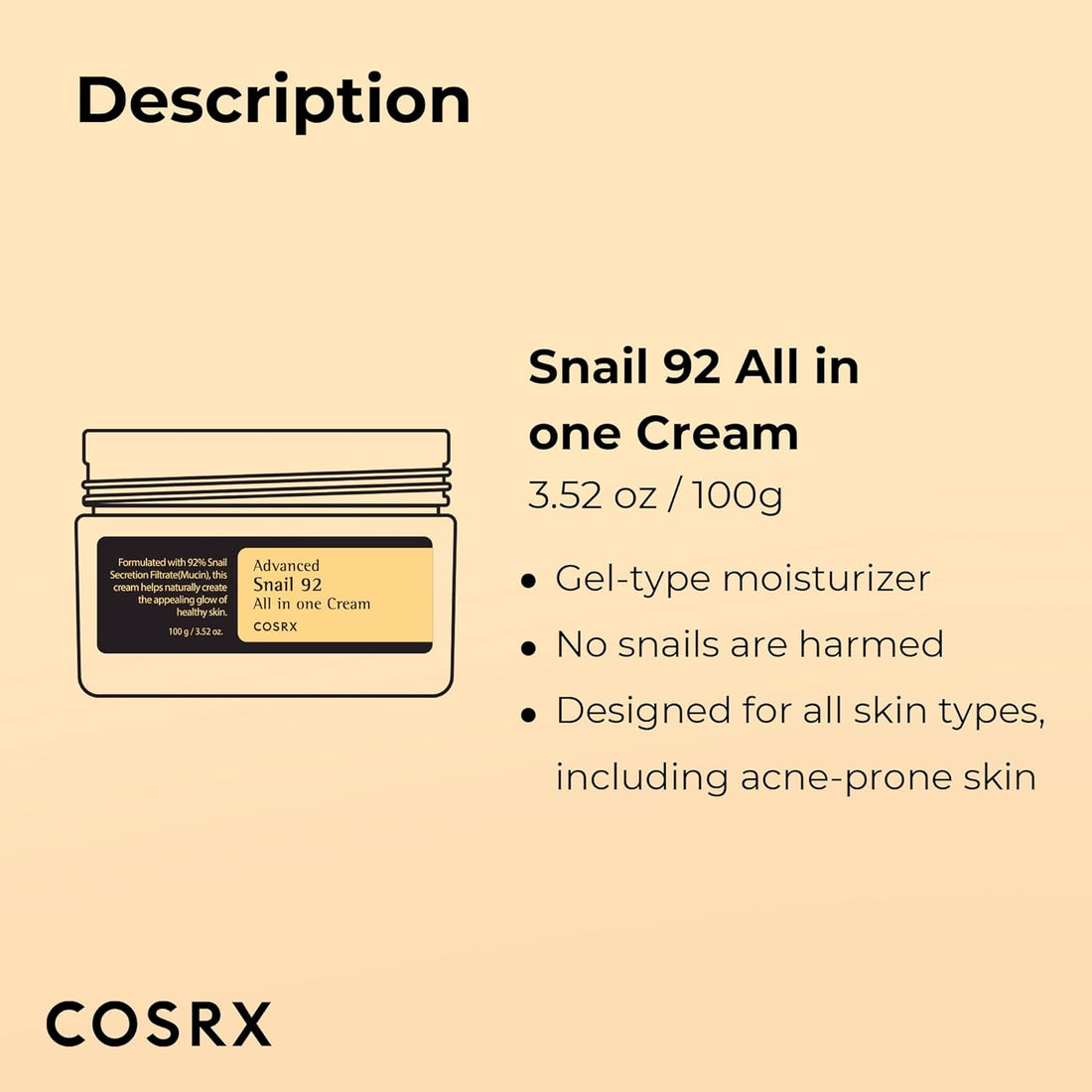 Get New Soft Skin Moisturizing  Snail 92 All in One Cream, 3.53 Oz/100G | Moisturizing Snail Mucin Secretion Filtrate 92% | Facial Moisturiser, Long Lasting, Deep & Intense Hydration, Best Skin Care