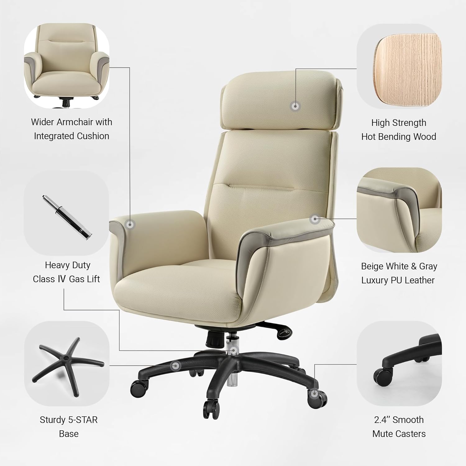 Microfiber Leather Office Chair, Executive Office Gaming Chair
