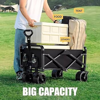 New Large Capacity Outdoor Folding Cart Travel and Camping Equipment