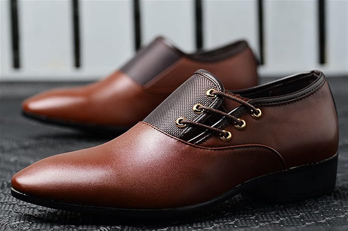 New Genuine Leather Mens Business Casual Wedding Formal Shoes