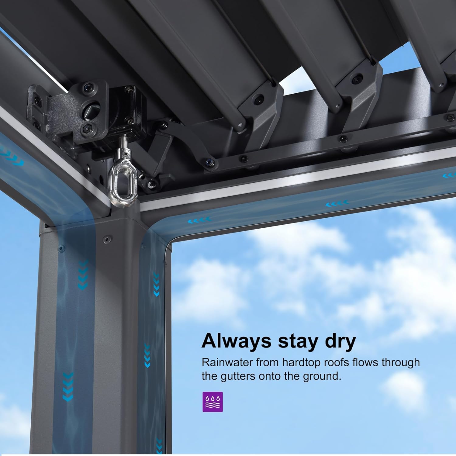 New Louvered Pergola LED Strip Outdoor Pergola 