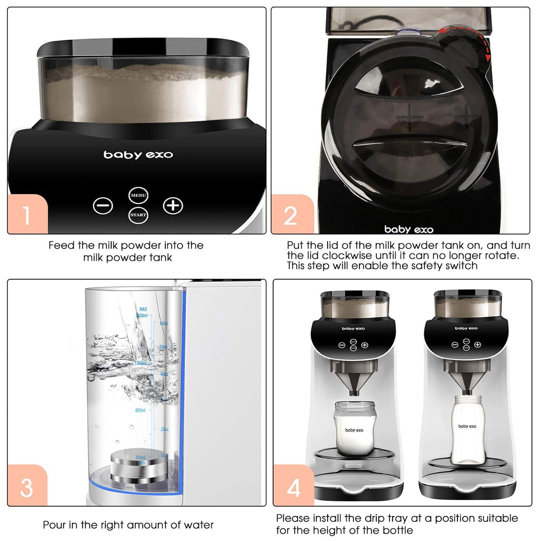 New Baby Milk Dispenser Automatic Electric Formula Mixer Warmer - Automatic Powder Blending