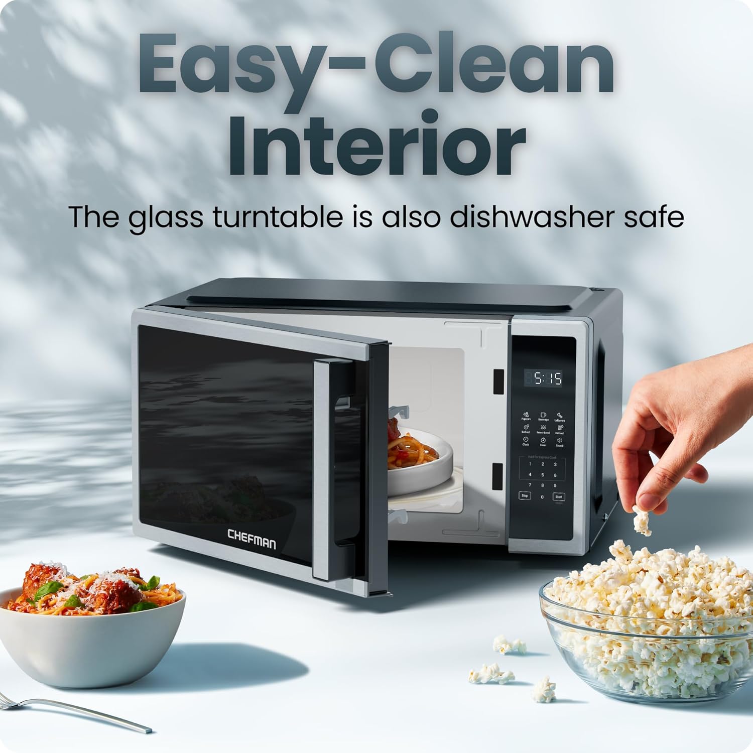 New Compact Microwave Oven with 10 Power Levels & One-Touch Express Cook