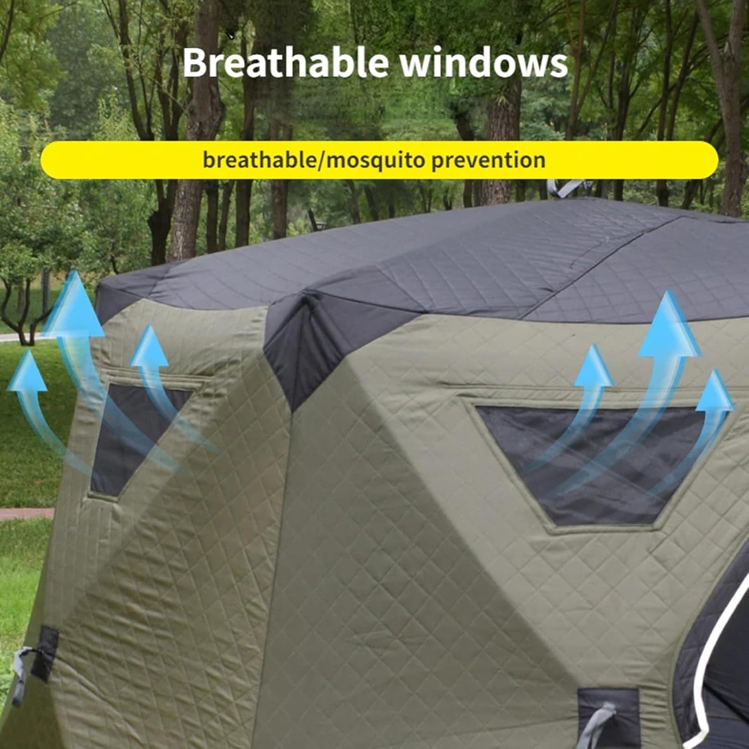 New 10 Person Winter Ice Fishing Tent – 2-Layer Dome Yurt-Style Insulated Camping Shelter - Mongolian Yurts