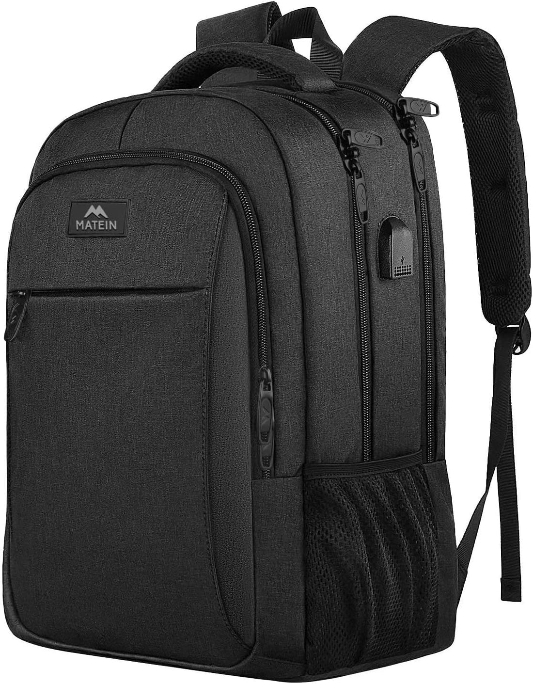 New Fusion Arrival 2024 Stylish Travel Laptop Backpack, Work Bag Lightweight Laptop Bag with USB Charging Port, anti Theft Business Backpack, Water Resistant School Rucksack Gift for Men and Women, Fits 15.6 Inch Laptop, Grey 