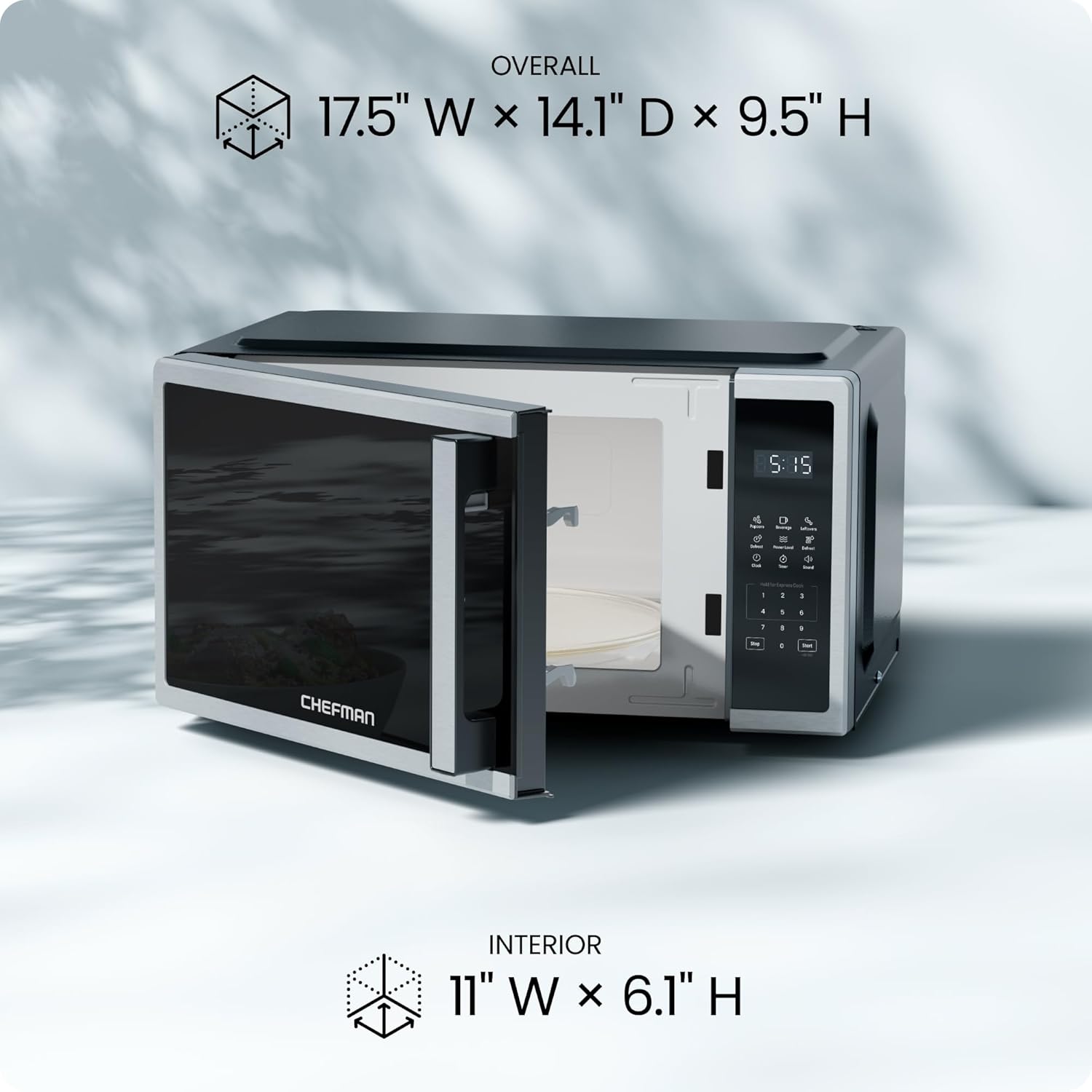 New Compact Microwave Oven with 10 Power Levels & One-Touch Express Cook