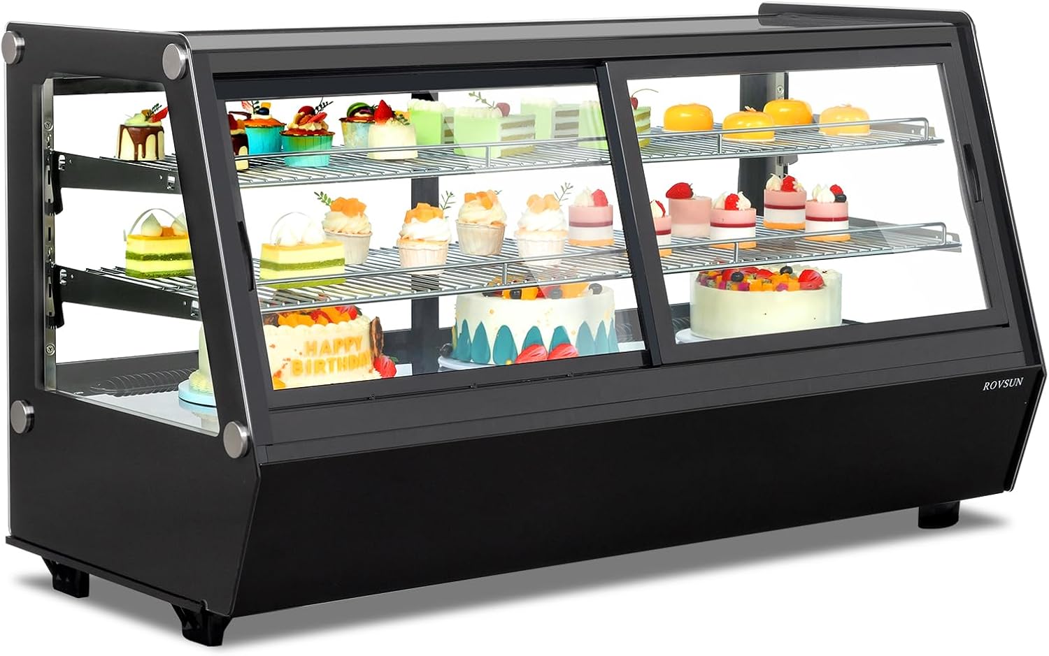 New NSF Certified Commercial Refrigerator  Countertop Display with LED Lighting - Automatic Air Cooling