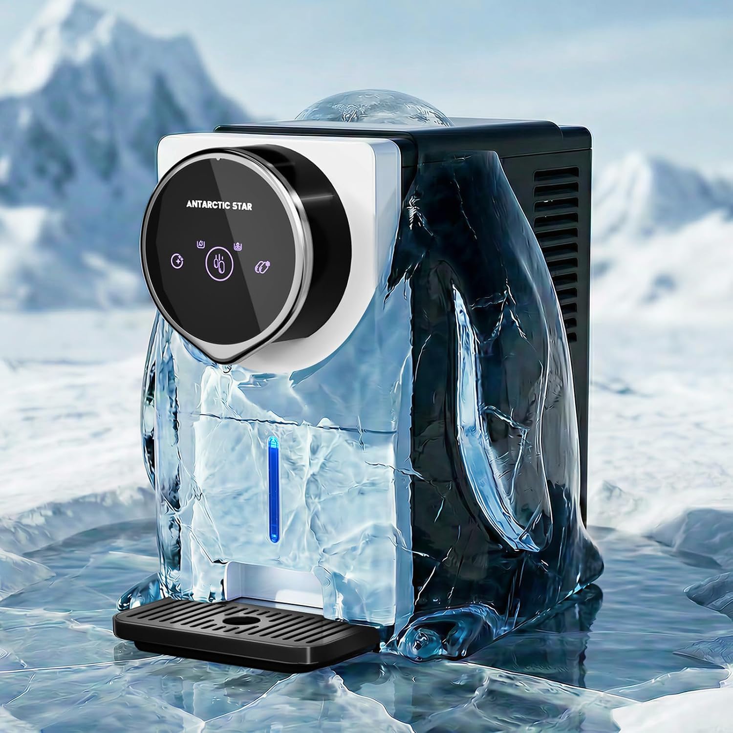 Modern Nugget Ice Maker Countertop – Portable Self-Cleaning Ice Machine