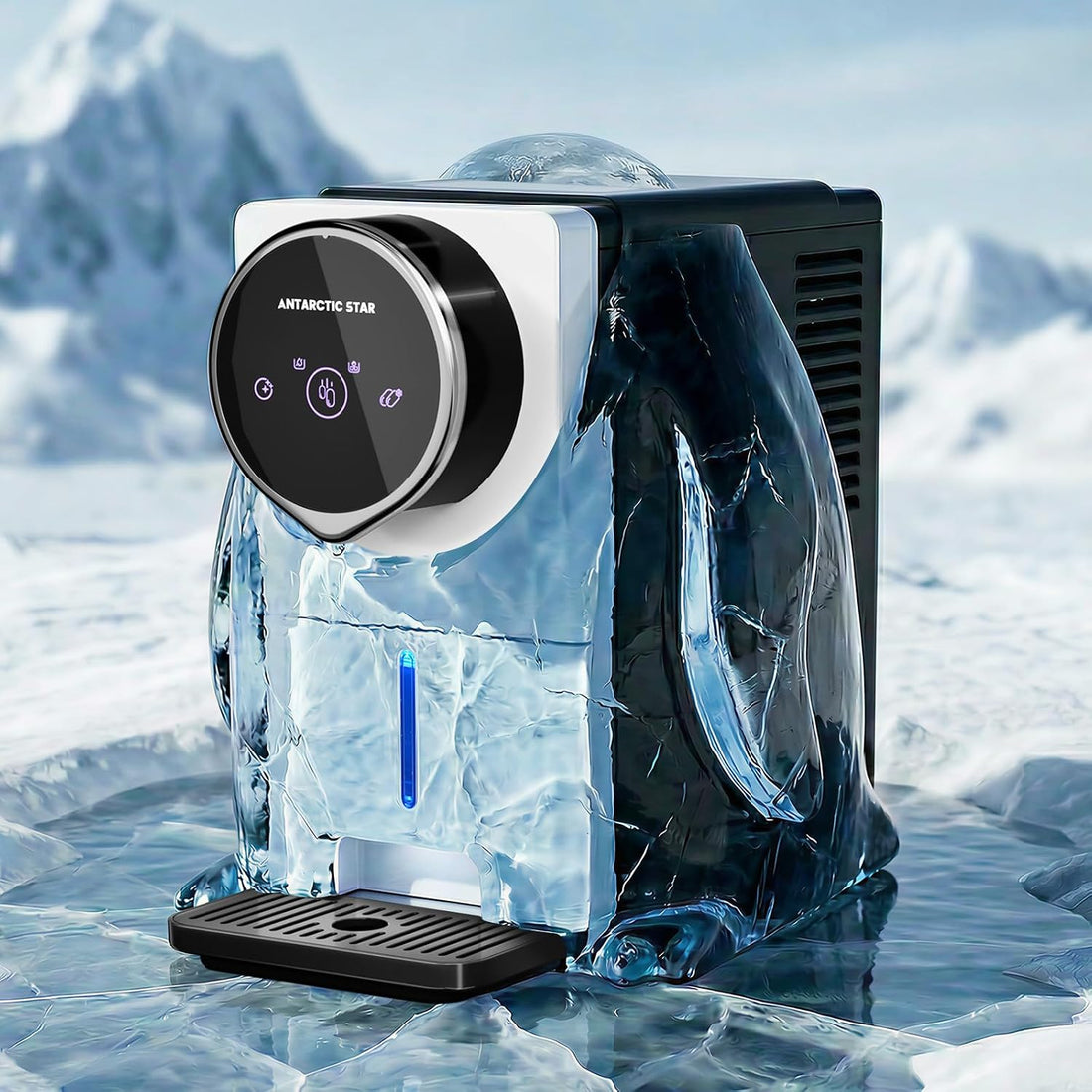 Modern Nugget Ice Maker Countertop – Portable Self-Cleaning Ice Machine