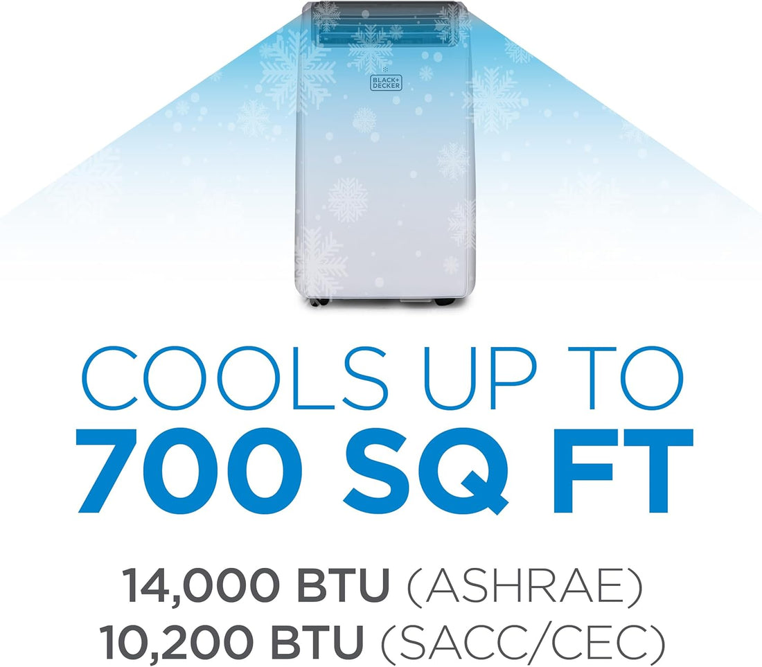 New Smart 4 in 1 Portable Air Conditioner Cooling - Heating for Rooms up to 700 Sq. Ft with Follow Me Remote