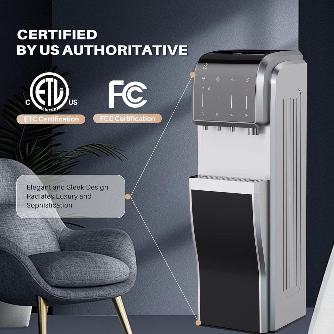 Smart Multipurpose Water Cooler Dispenser with Built-In Ice Maker – Modern Water Dispenser