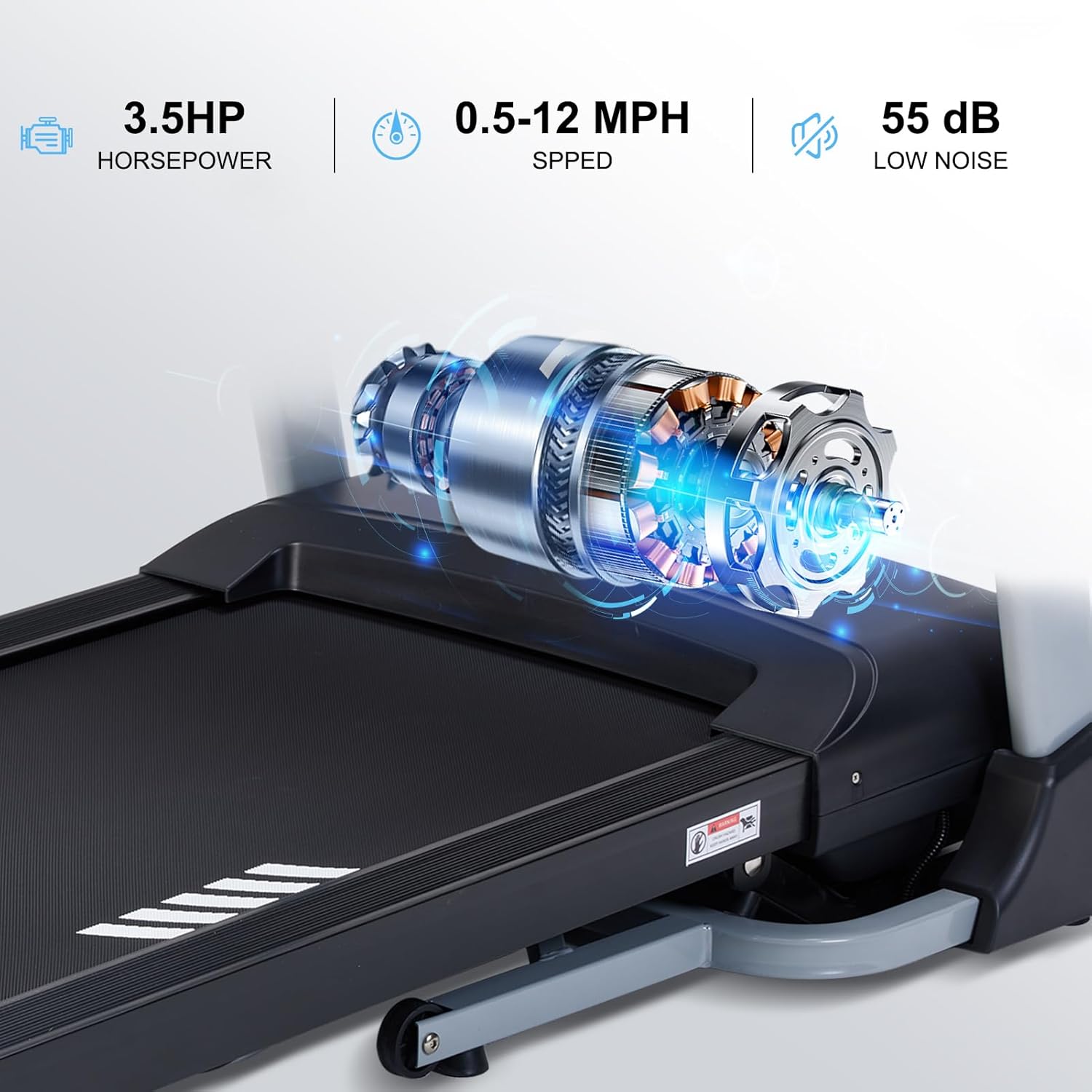 New Premium Treadmill Heavy Duty Wide Belt, App Bluetooth Enable