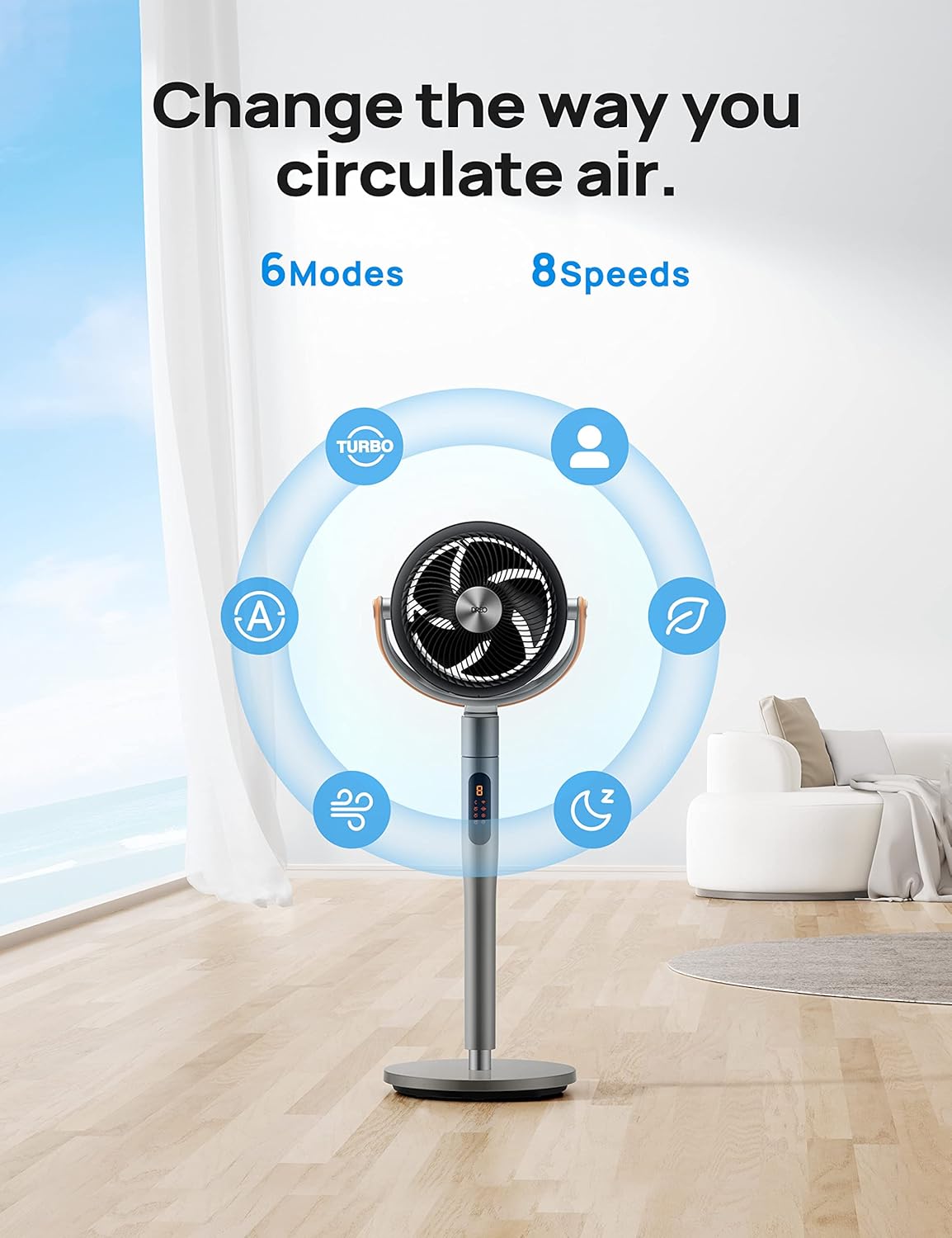 New Smart Wi-Fi Pedestal Fan with 3D Oscillation