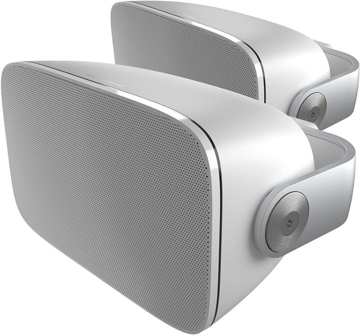 AM-1 Architectural Monitor Weather-Resistant Outdoor Speakers for Patio, Garden, or Poolside, 1" Aluminum-Dome Tweeter, 5" Glassfibre Cone Midrange & Bass Radiator (Pair, White)