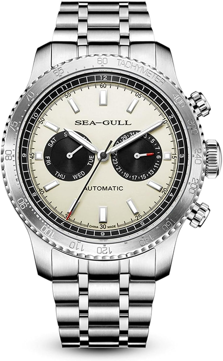 Mens Dual Calendar Automatic Wristwatch