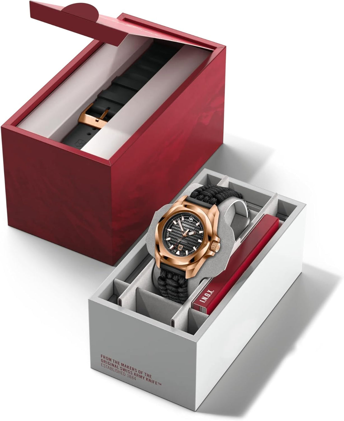 Modern Luxe Mens Automatic Black Dial Paracord Watch