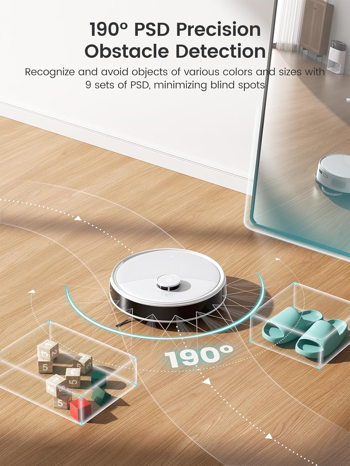Modern Home Robot Vacuum and Mop Cleaner with Hot Water Self-Cleaning
