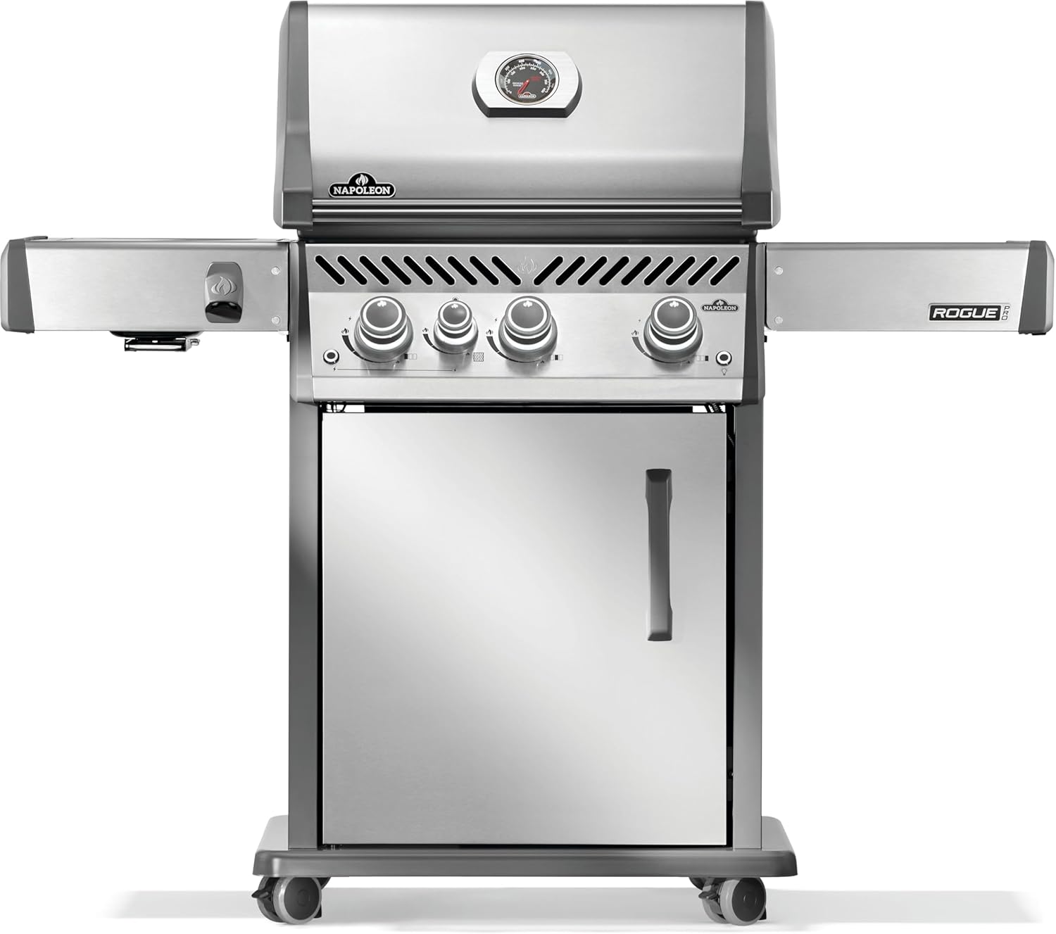 Rogue PRO 525 Natural Gas Grill with Infrared Side Burner, Black, Durable 5-Burner Cooking Surface