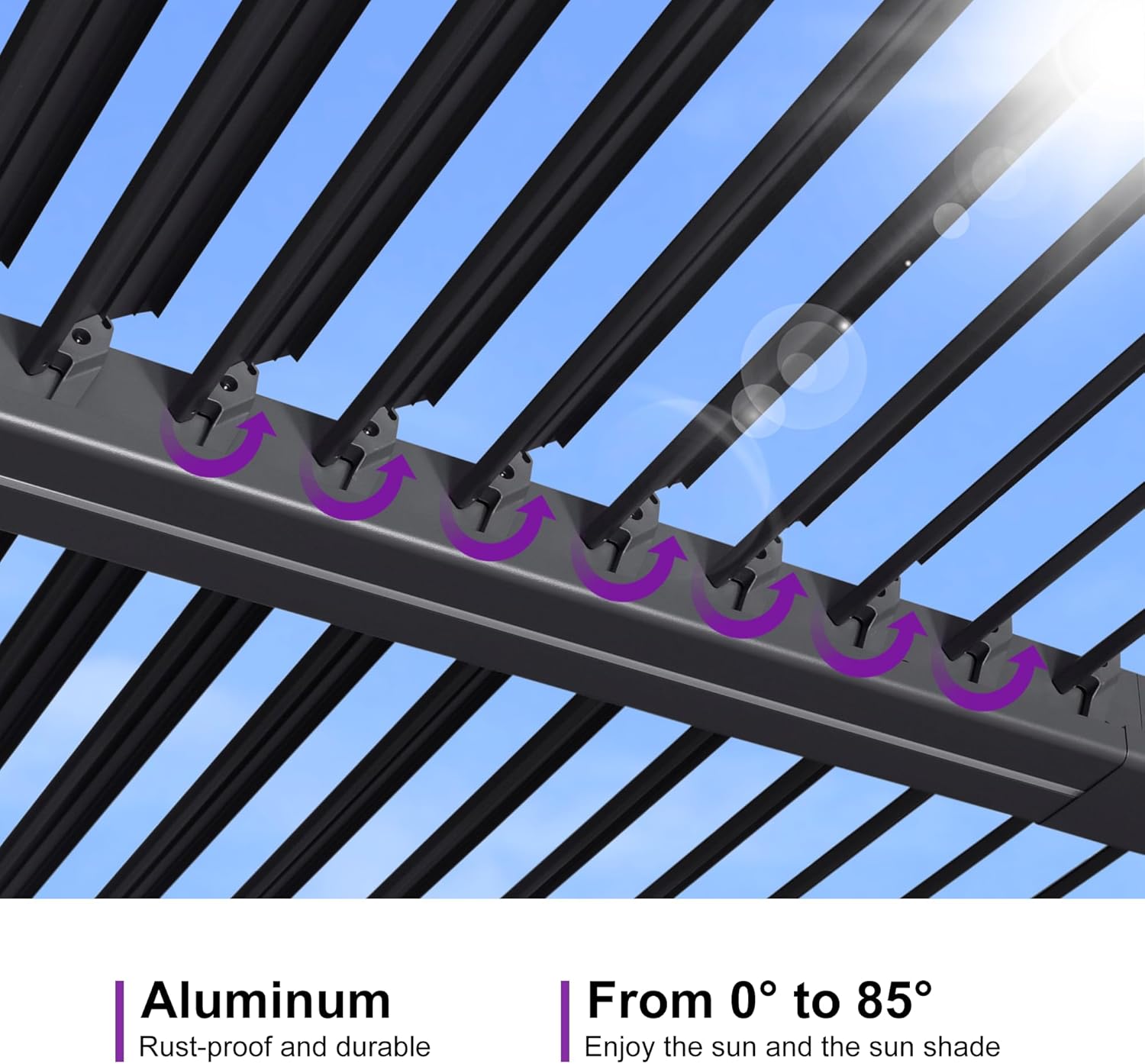 New Louvered Pergola LED Strip Outdoor Pergola 