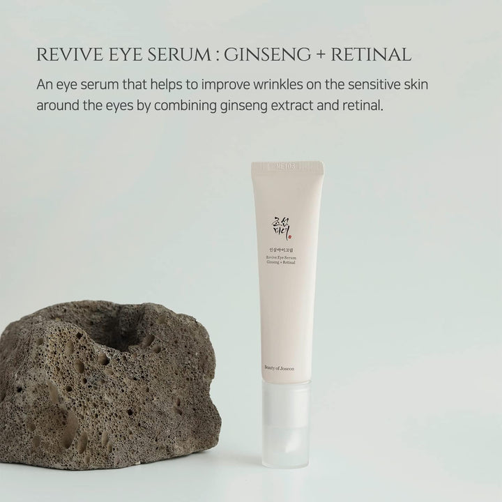 New Revive Orignal Joseon Eye Serum: Ginseng + Retinal Elixir - Designed to target fine lines, puffiness, and dark circles, it revitalizes the delicate under-eye area, leaving your skin smoother, firmer, and more youthful.