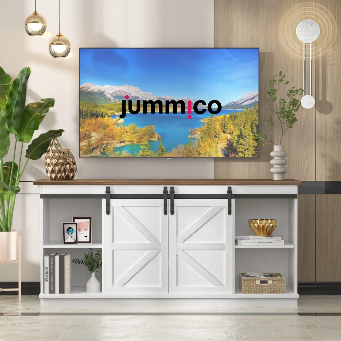 New TV Stand for 65 Inch TV with Storage Cabinets