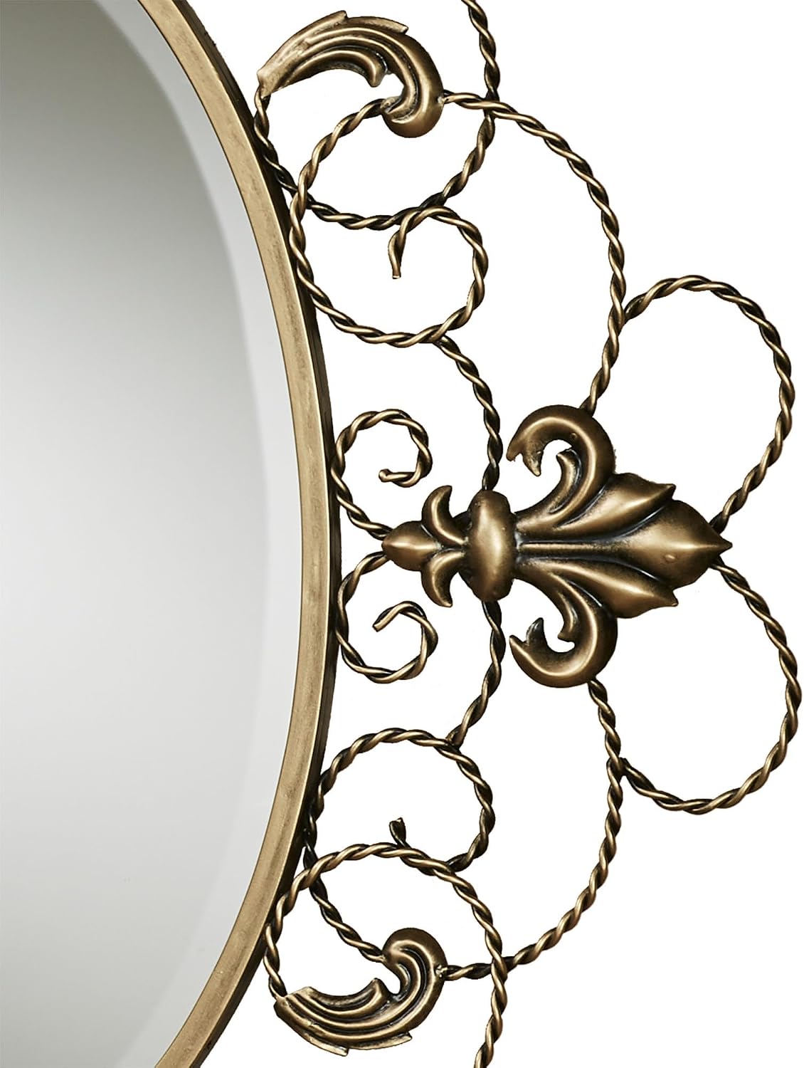 Metallic Gold Acanthus Leaf Scrollwork Wall Mirror – Traditional Ornate Frame