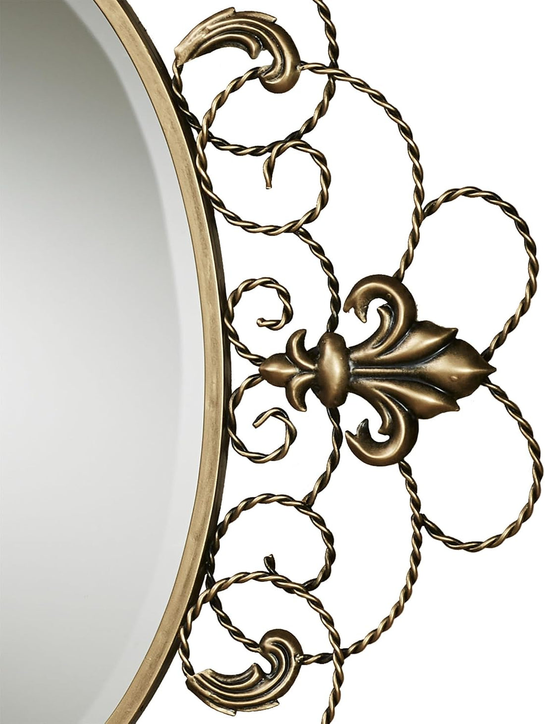 Metallic Gold Acanthus Leaf Scrollwork Wall Mirror – Traditional Ornate Frame