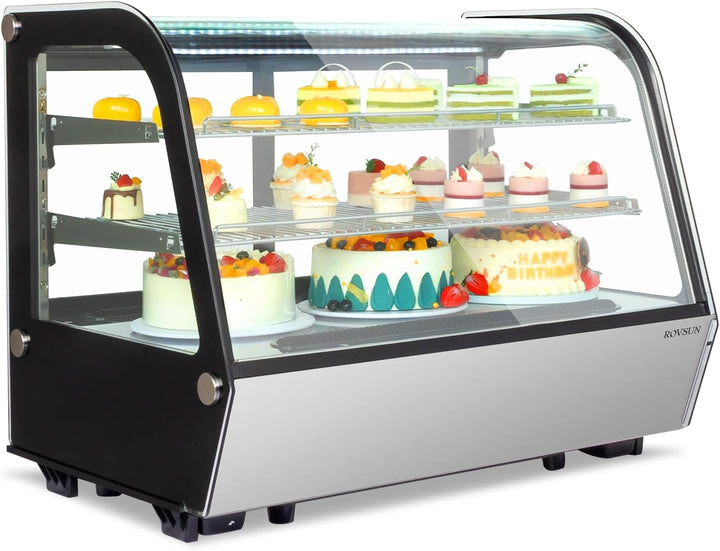 New NSF Certified Commercial Refrigerator  Countertop Display with LED Lighting - Automatic Air Cooling