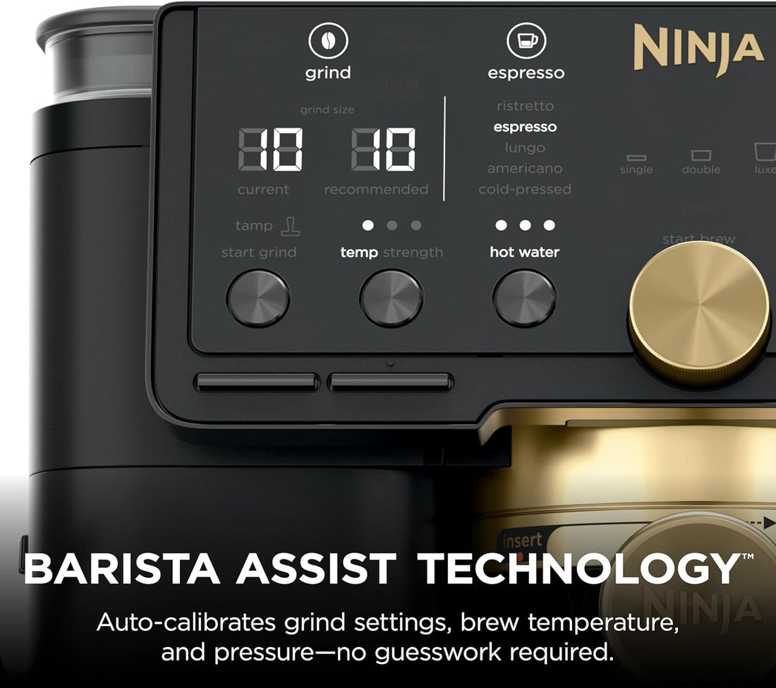 Premium All-in-one premium coffee system delivering espresso, drip coffee, and cold brew with built-in grinding and café-style