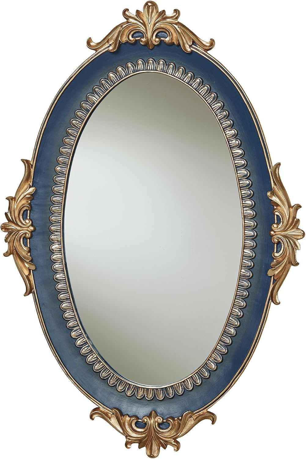 Metallic Gold Acanthus Leaf Scrollwork Wall Mirror – Traditional Ornate Frame