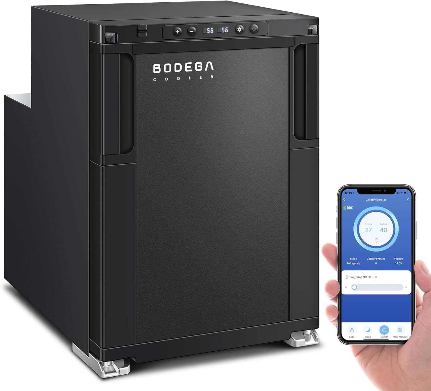 COOLER 12 Volt RV Refrigerator, 80L(2.82Cu.Ft) RV Fridge with Freezer, APP Control Car Refrigerator, (-4℉-68℉) Travel Compressor Cooler 12/24V DC for Boat, Yacht, Caravan, Truck, Camping