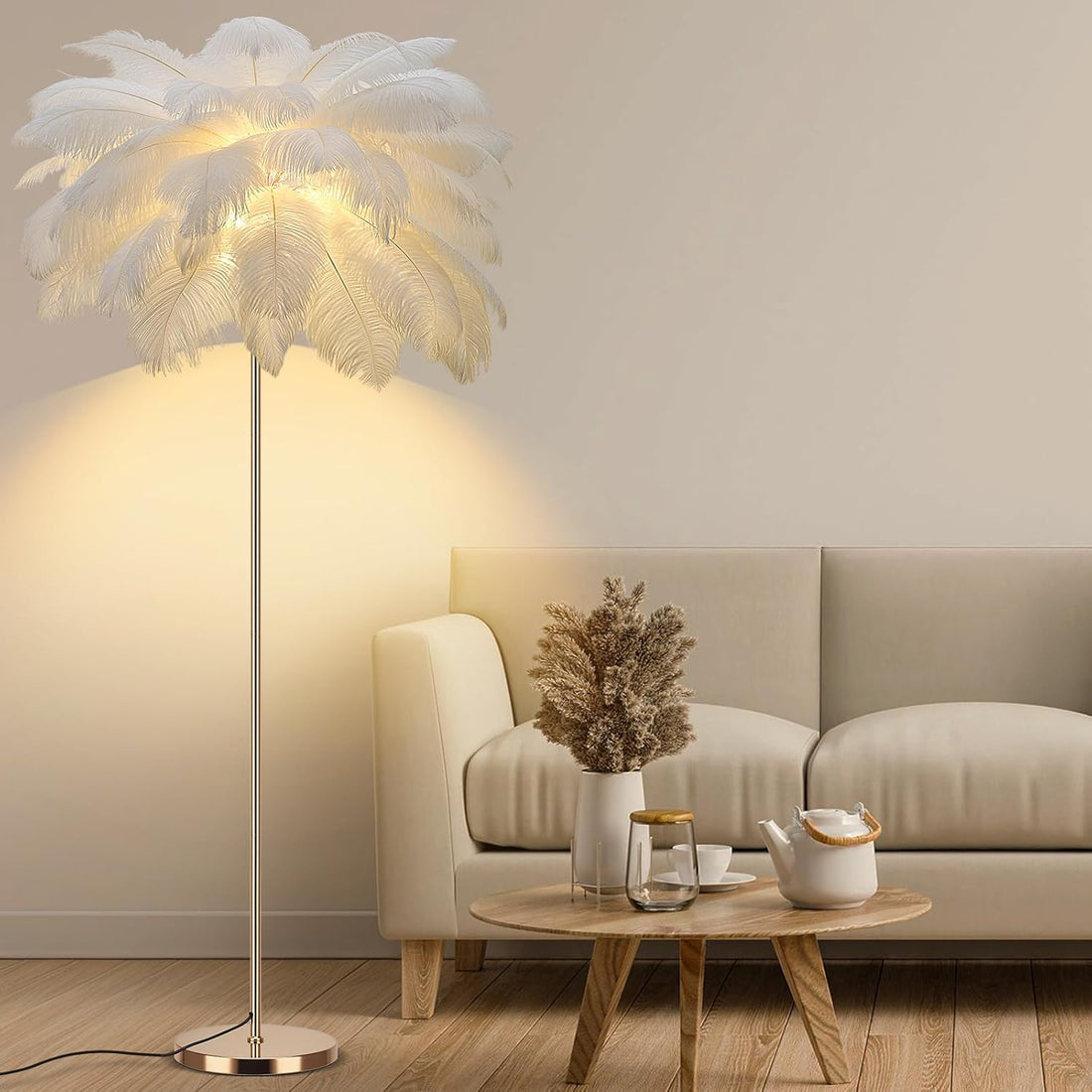 Modern Design Feather Lamp for Home Interior Living Room